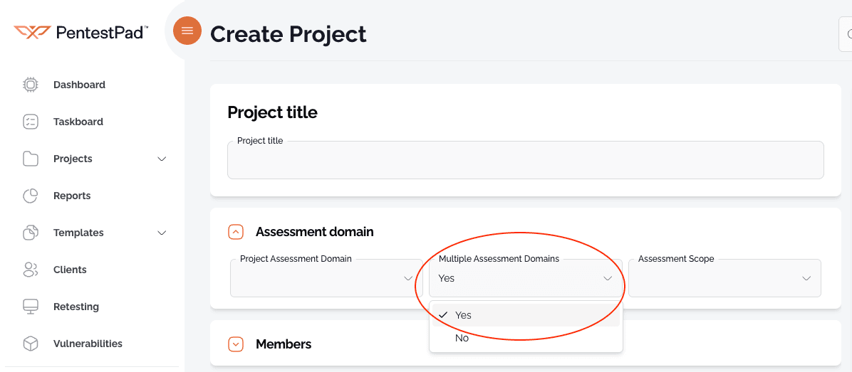 Multi assessment domain project