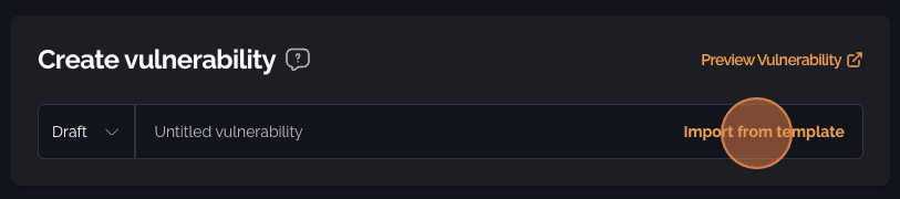 Vulnerability template editor page