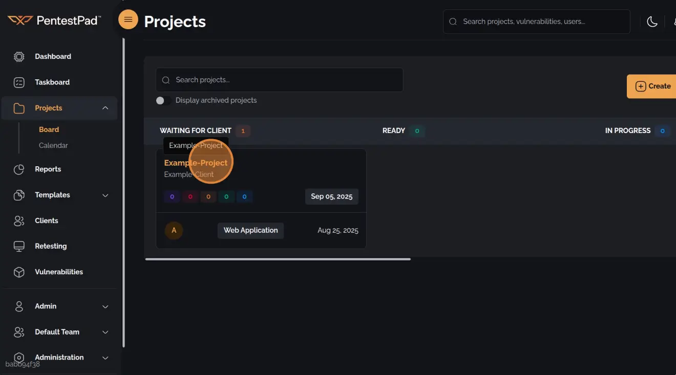 Project card being dragged into a different status column on the Project Board
